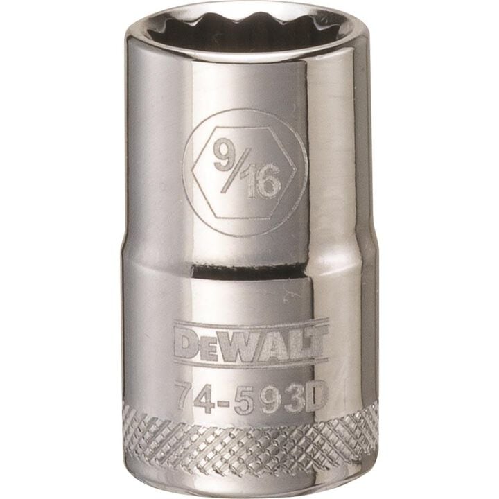 DEWALT Socket 12 Point 1/2in Drive 9/16in SAE, large image number 0