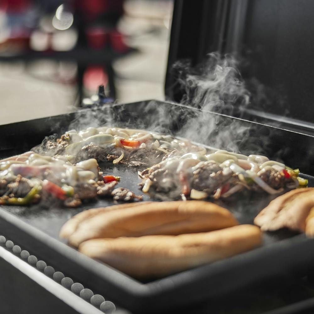 Weber Slate 22 Inch 2 Burners Liquid Propane Tabletop Griddle, Black, large image number 7