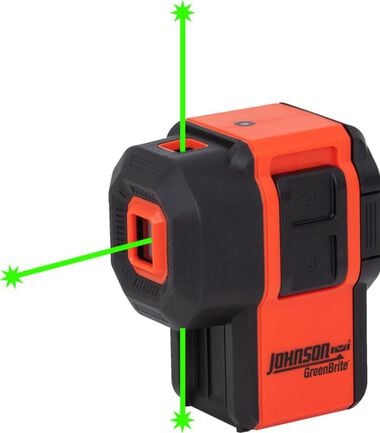 Johnson Level Self-Leveling 3 Dot Laser Kit with GreenBrite Technology