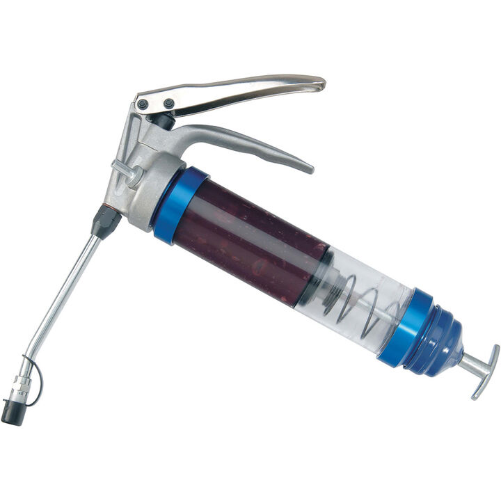 Lincoln Industrial 14 1/2 Oz Cartridge 16 Oz Bulk Lever Type Grease Gun with Clear Tube