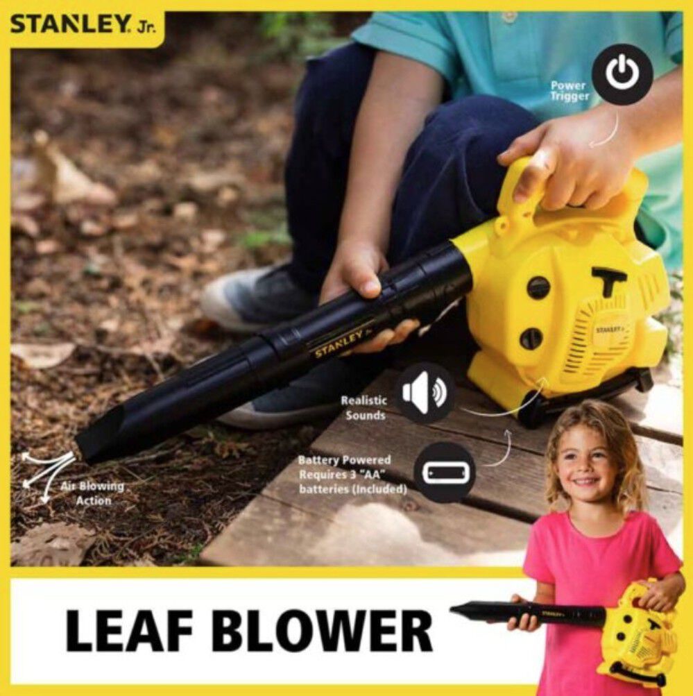 Stanley Jr Kids Battery-Powered Leaf Blower Toy, large image number 3
