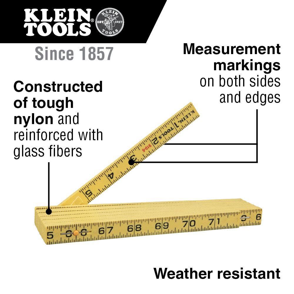Klein Tools Fiberglass Folding Rule Inner Read, large image number 2