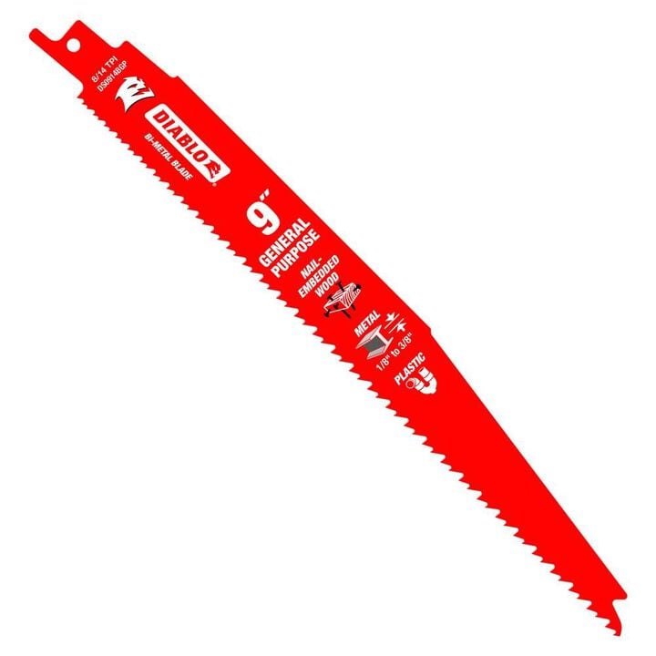 Diablo Tools 9in Bi-Metal Recip Blade for Nail-Embedded Wood Metal and Plastic 5pc, large image number 0