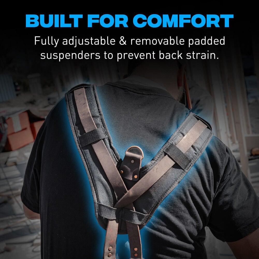 Ox Tools OX Pro Oil-Tanned Top Grain Leather Framer Tool Rig With Suspenders 2XL, large image number 2