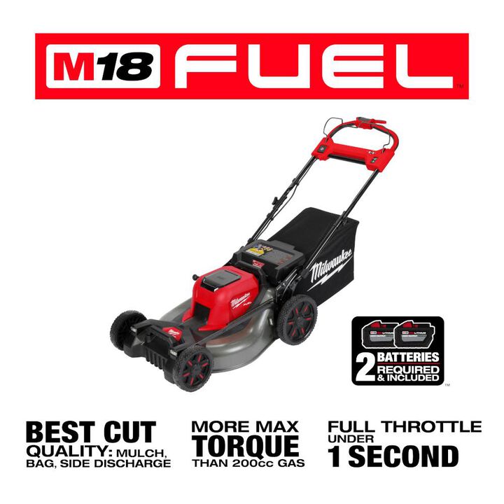 Milwaukee M18 FUEL 21inch Lawn Mower Kit & String Trimmer QUIK-LOK Bundle, large image number 3