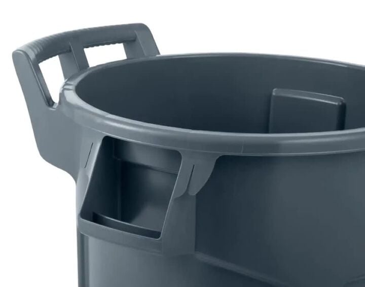 Rubbermaid Brute Trash Can 44 Gallon Wheeled Gray, large image number 2