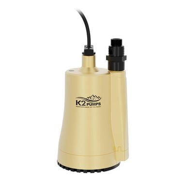 K2 Pumps Submersible Utility Pump 1/6 HP Thermoplastic