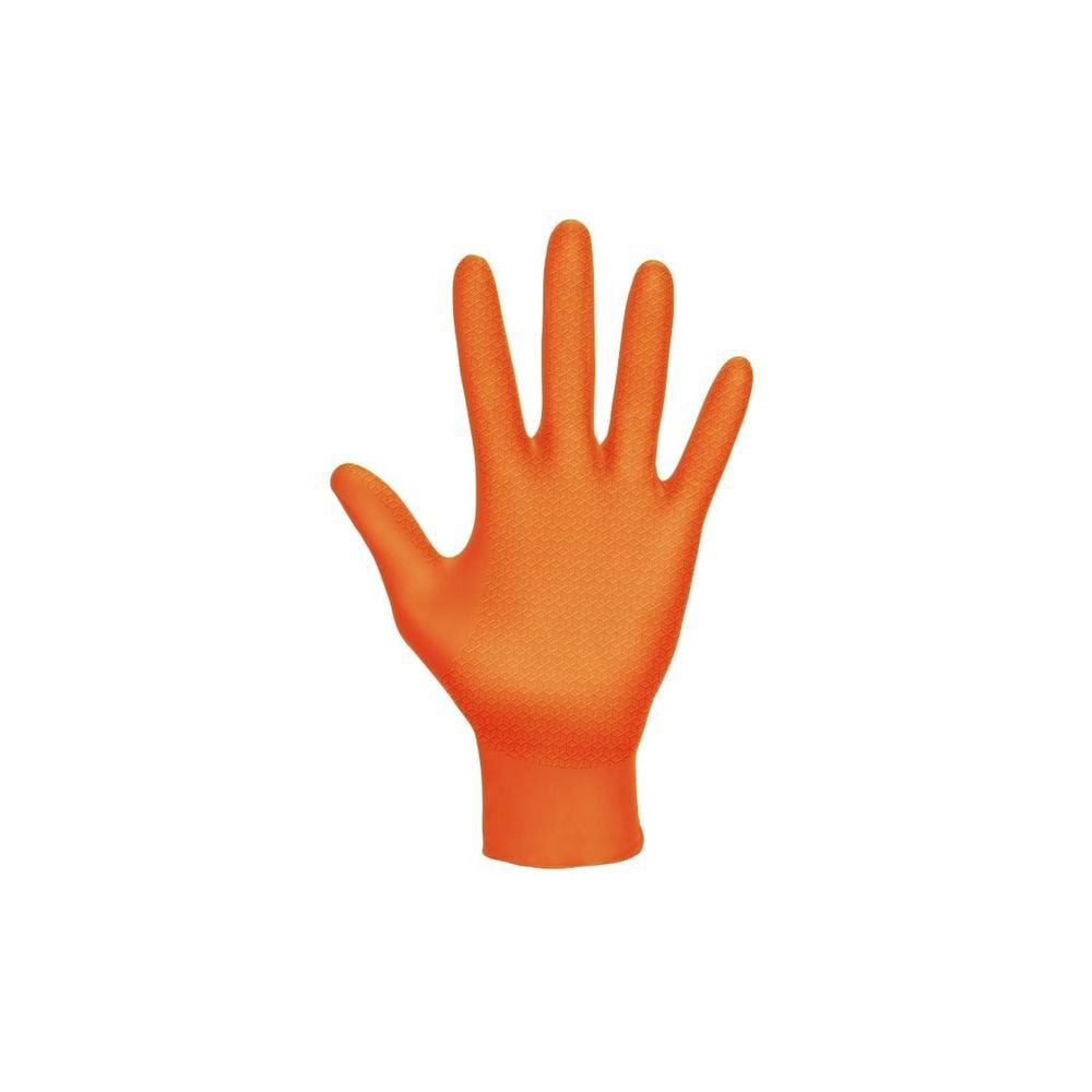 SAS Safety Nitrile Disposable Gloves, Orange, X-Large 100ct, large image number 3