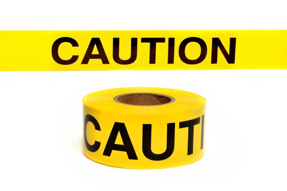 Swanson Tool 3 Inch X 1000 Ft. 2 MIL Barricade Safety Tape Caution Yellow and Black Print, large image number 1