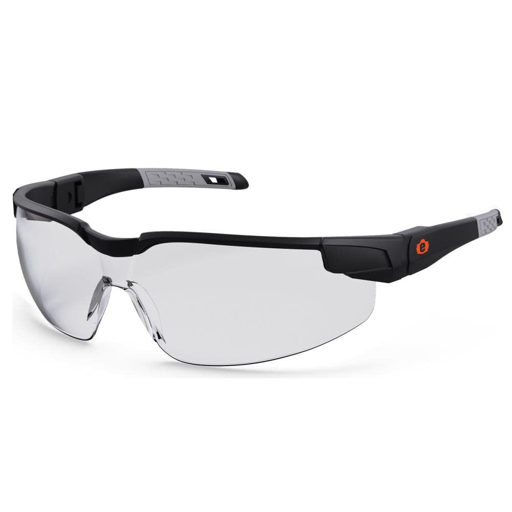 Ergodyne Skullerz Black, In/Outdoor Anti-Fog Lens Safety Glasses Adj. Temples – 50065