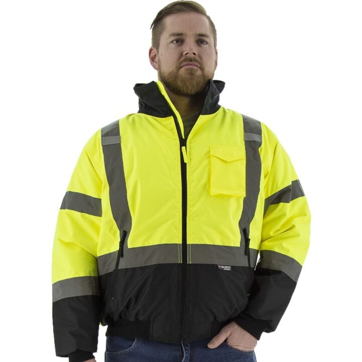 Majestic Glove Waterproof Jacket Hi-Vis Yellow Large, large image number 1