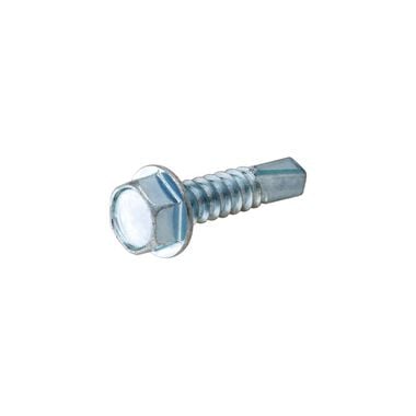 Hillman 1/4-14 x 3/4in Zinc Hex Washer Head Self Drilling Screw 100pk, large image number 0