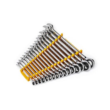 GEARWRENCH 16 Pc 90T 12 Point Metric Combination Ratcheting Wrench Set