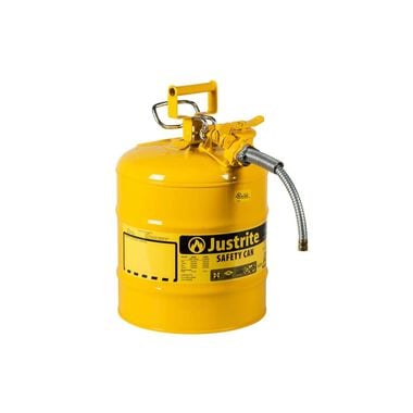 Justrite 5 Gal Steel Safety Yellow Diesel Fuel Can Type II