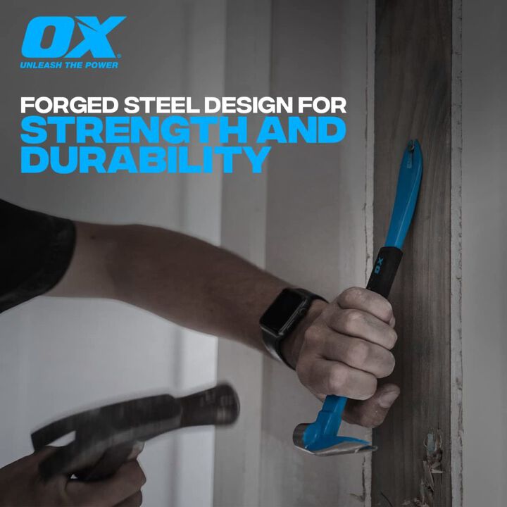 Ox Tools 10 Inch Length Forged Steel Head Pro Claw Bar with Non-Slip Handle, large image number 5
