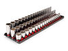 Tekton 3/8 Inch Shallow, Semi-Deep, and Deep 6 Point Sockets, Rails, 57 Pieces, small image number 1