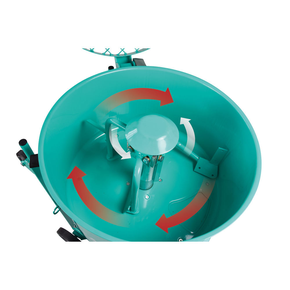 IMER 110V 4 Cu-Ft Mix 120 Plus Portable Vertical Shaft Paddle Mixer with Open Grate, large image number 3