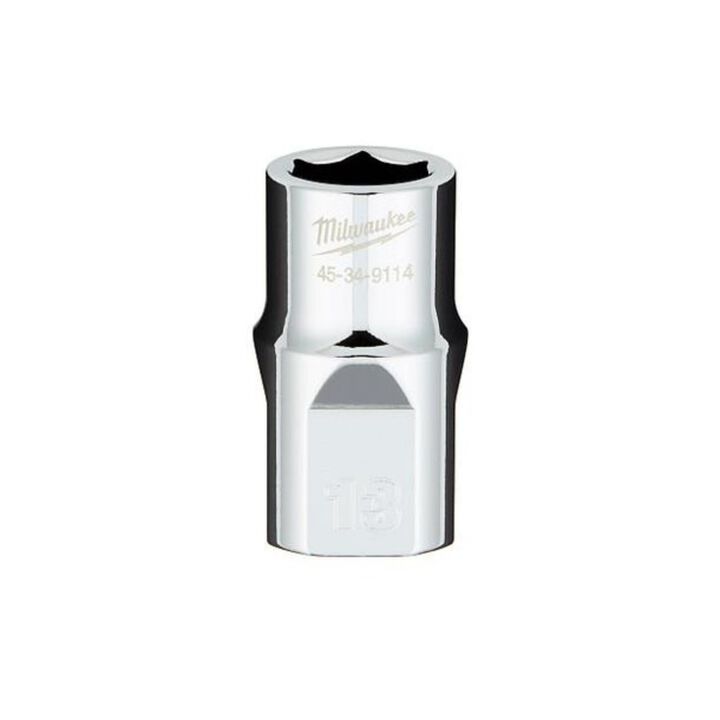 Milwaukee Promotional 1/2 Inch Drive 13mm Metric 6-Point Socket with FOUR FLAT Sides