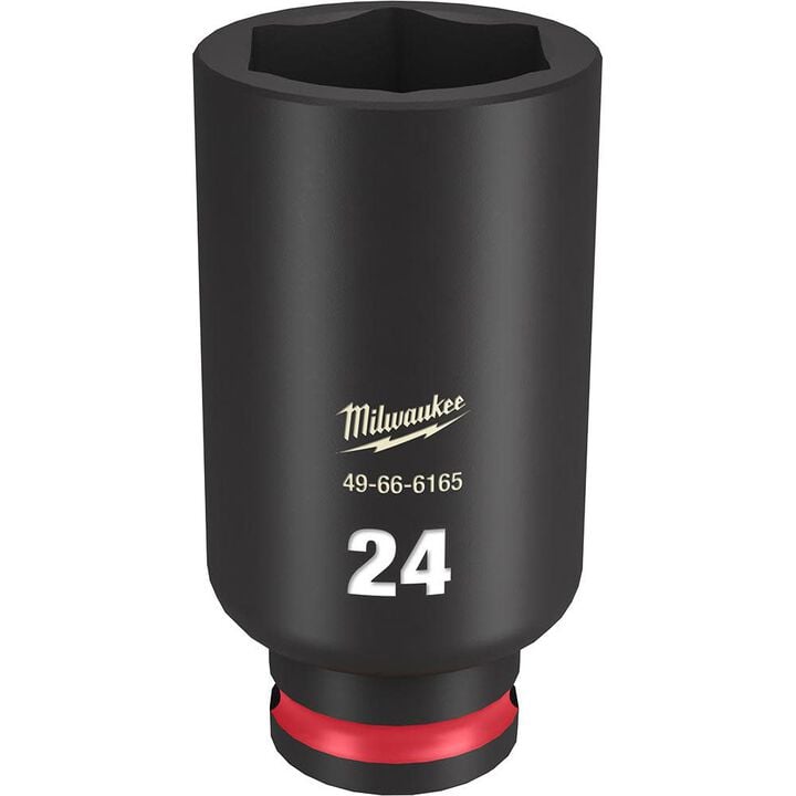 Milwaukee SHOCKWAVE Impact Duty Socket 3/8in Drive 24MM Deep 6 Point
