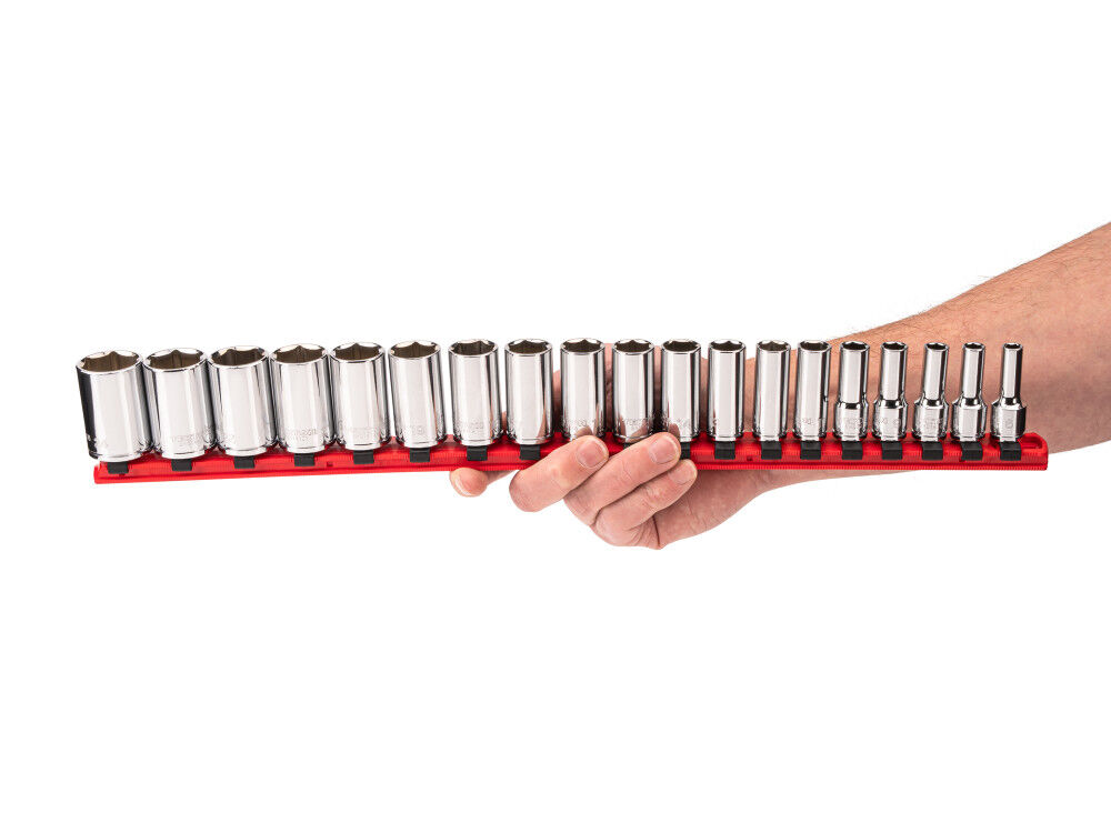 Tekton 3/8 Inch Drive Semi-Deep 6-Point Socket Set, 6 - 24 mm, 19 Pieces, large image number 6