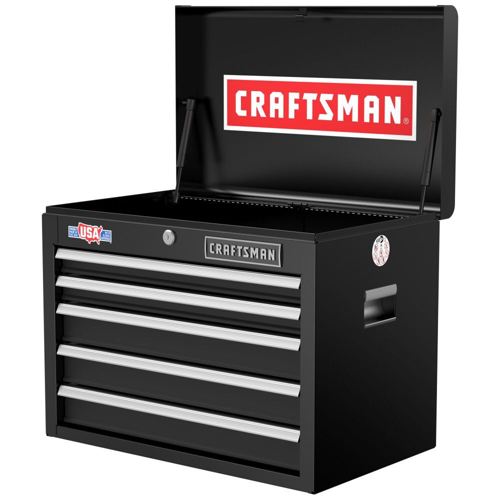 CRAFTSMAN S2000 25 Inch 5 Drawer Chest, Black – CMST98263BK