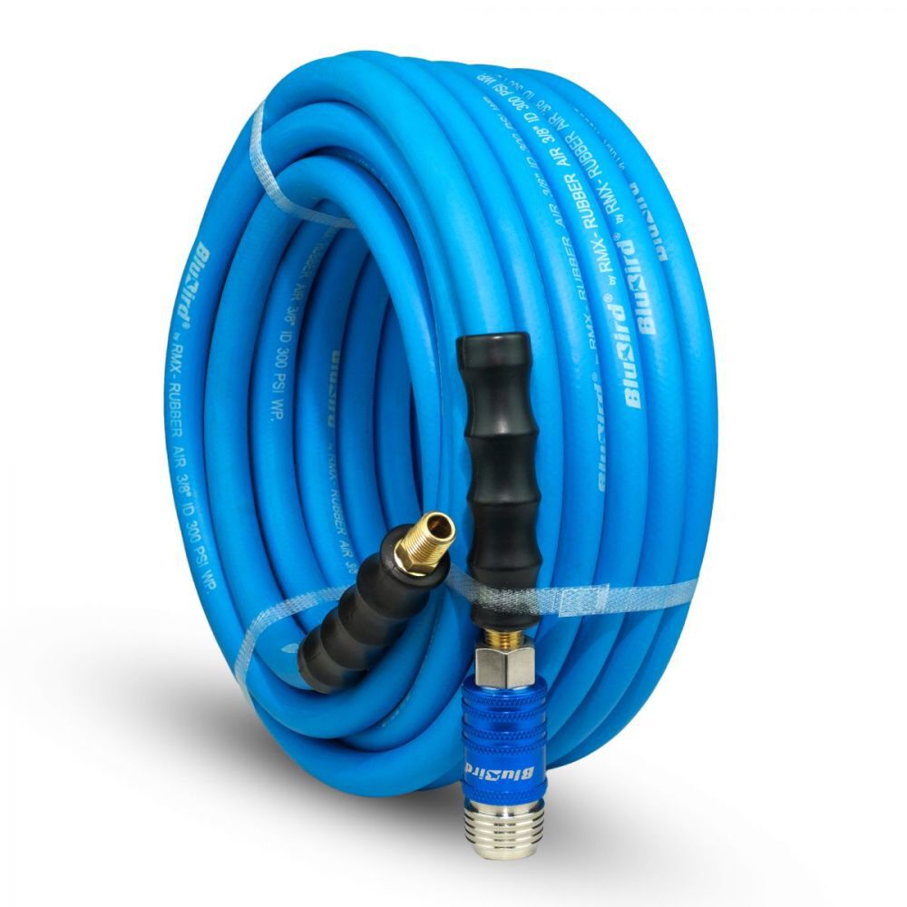 BluBird 3/8 Inch x 50 Ft Rubber Air Hose with 5-in-1 Coupler, large image number 6