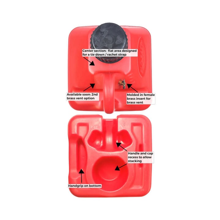 Flo-Fast DEF Pour Spout and Two 5 Gallon Utility Containers, Red, large image number 2
