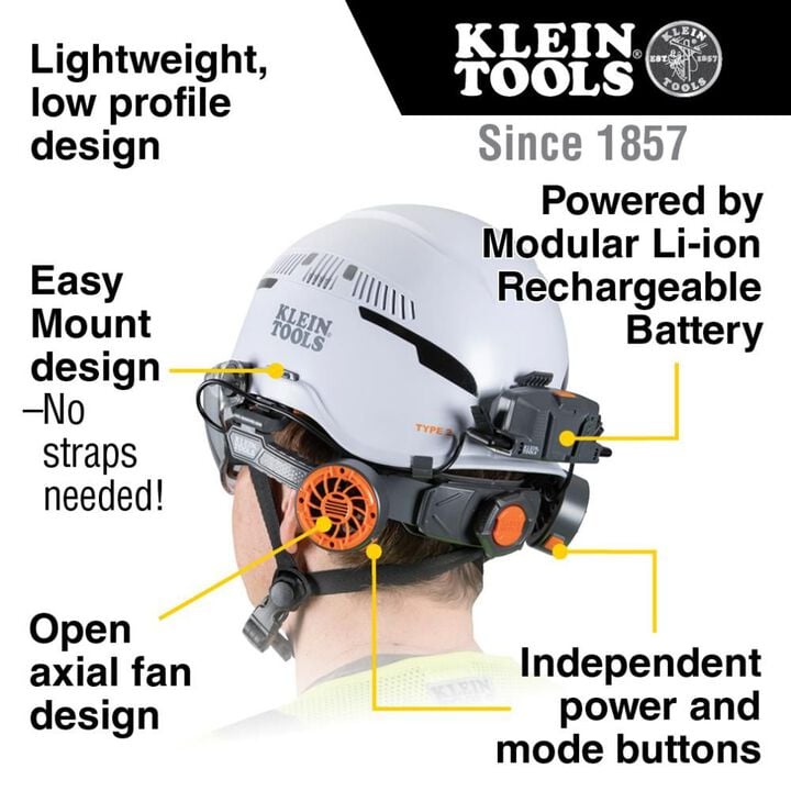 Klein Tools Hard Hat Lightweight Cooling Fan, large image number 1