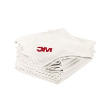 3M Scotch-BriteMicrofiber Cloth 12.6 x 14.2 in White 10ct, large image number 0