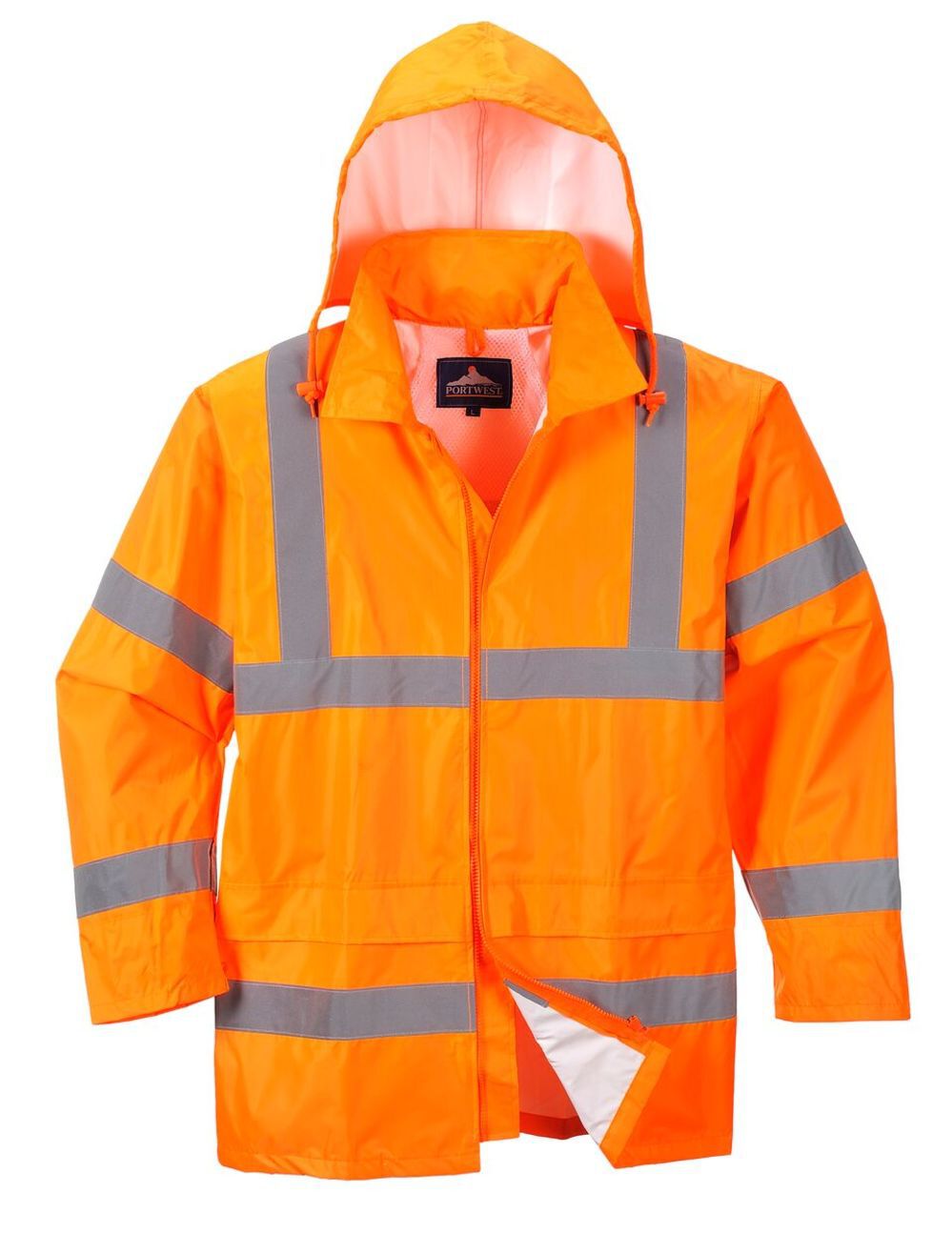 Portwest Hi-Vis Orange Rain Jacket, large image number 1