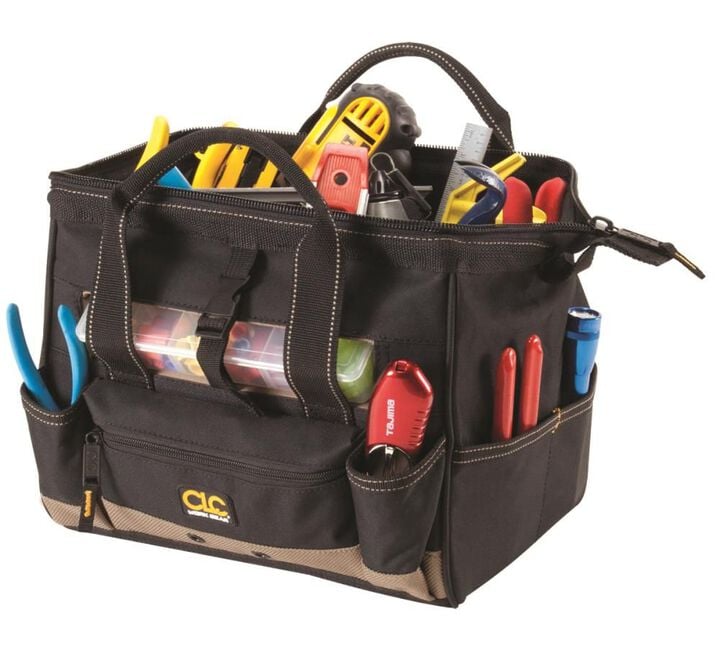 CLC 21 Pocket - 12in Tote Bag with Top Plastic Tray