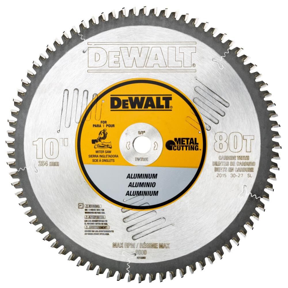 DEWALT 10 In. 80T Aluminum Thin Plate Metal Cutting, large image number 1