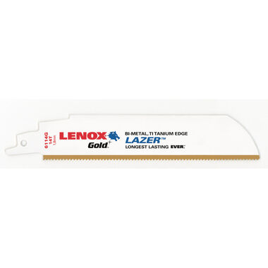 Lenox 6 In. 14 Tpi Gold Reciprocating Blade 5 pk, large image number 0