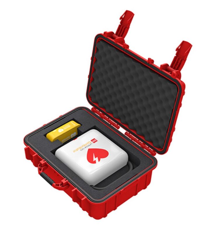 Aero Healthcare CARDIACT LIFEPAK CR2 USB Defibrillator, Semi-Automatic, English with Rugged Case