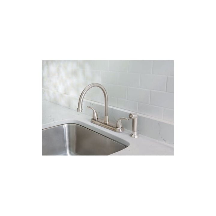 Oakbrook Pacifica Kitchen Faucet Two Handle Brushed Nickel, large image number 1