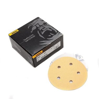 Mirka Gold 5 In. 5 Hole Grip Vacuum Disc P60, large image number 0
