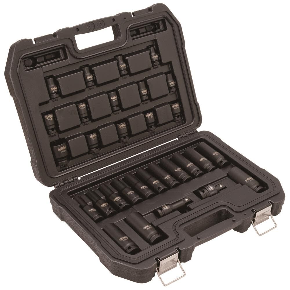 DEWALT 30 Piece 1/2 in Drive Combination Impact Socket Set - 6 Point ...