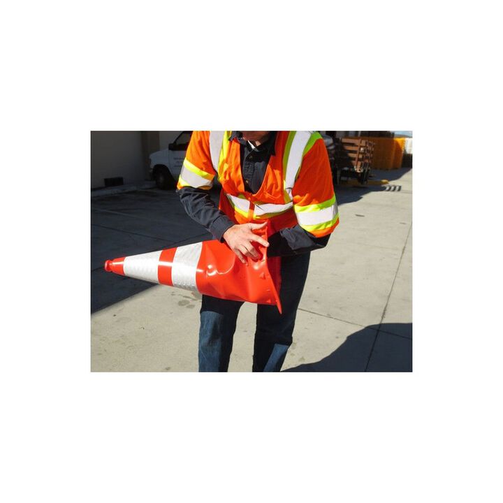 Vizcon Orange 28in Slim Line Enviro-Cone with 7 Lbs Rubber Base, large image number 3