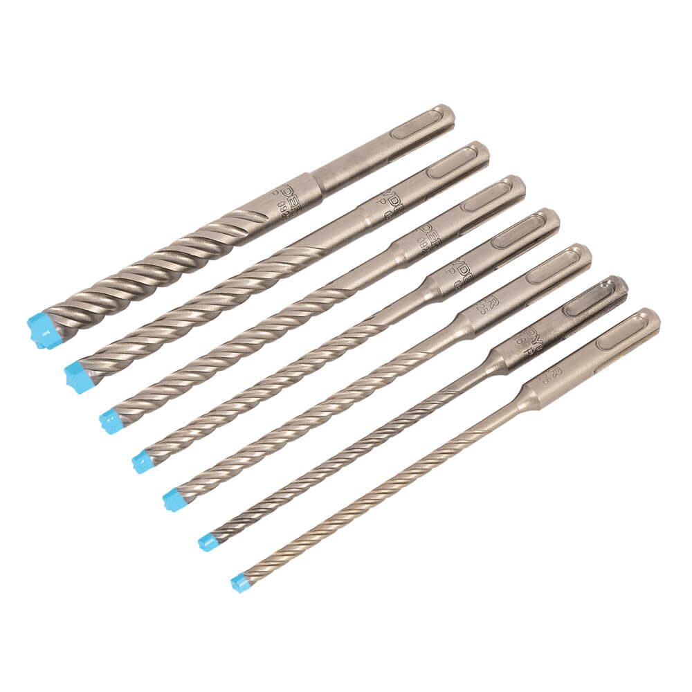 Spyder 6 Inch SDS-Plus Rotary Hammer Carbide Drill Bit Set, 7 Pieces - 950037