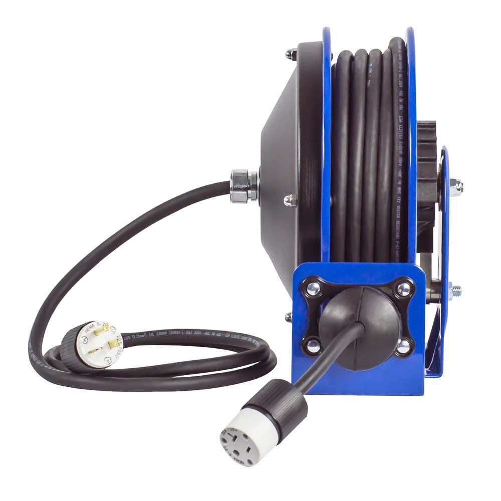 Coxreels 30 Ft Steel Power Cord Reel with LED Light, large image number 2