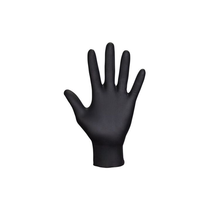 SAS Safety Nitrile Disposable Gloves, Black, Medium 50ct, large image number 1