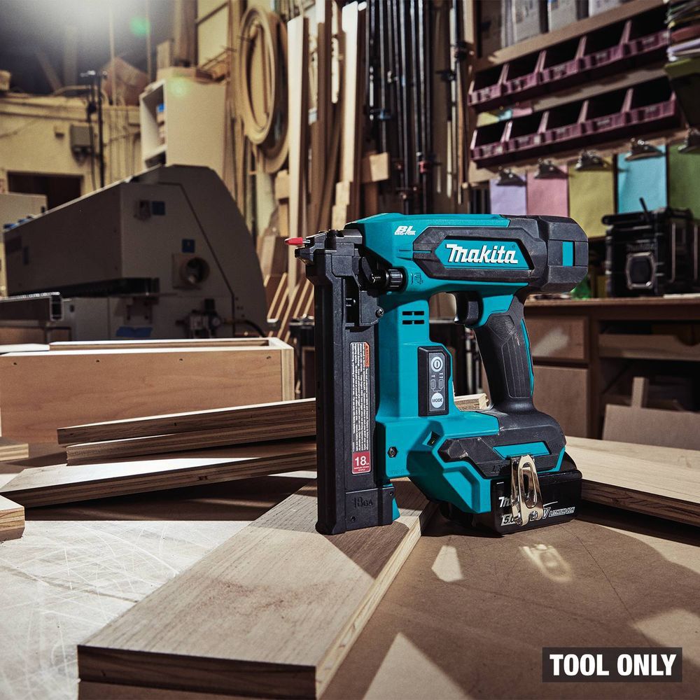 Makita 18V LXT Lithium-Ion Brushless Cordless 1/4 Inch Narrow Crown Stapler 18 Gauge (Bare Tool), large image number 11