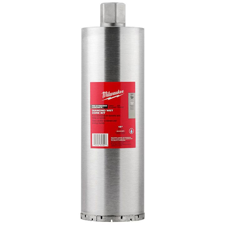 Milwaukee 4 in. Pre-stressed Diamond Wet Core Bit, large image number 0