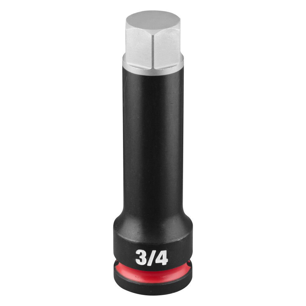 Milwaukee SHOCKWAVE Impact Duty 1/2 Inch Drive 4 Inch Hex 3/4 Inch Bit Socket - 49-66-7337