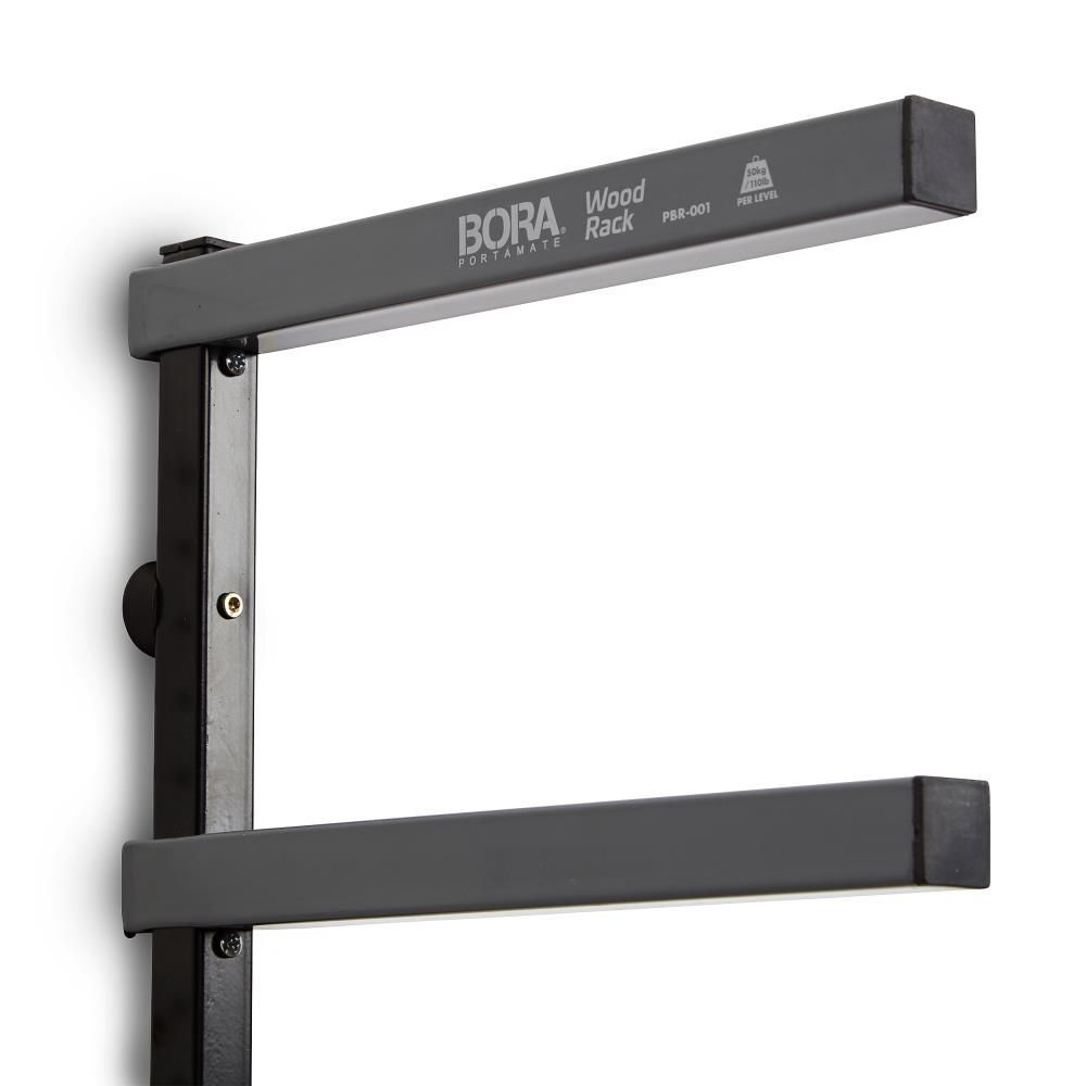 Bora Portamate Wood Rack 6 Tier Wall Mounted Gray/Black, large image number 6