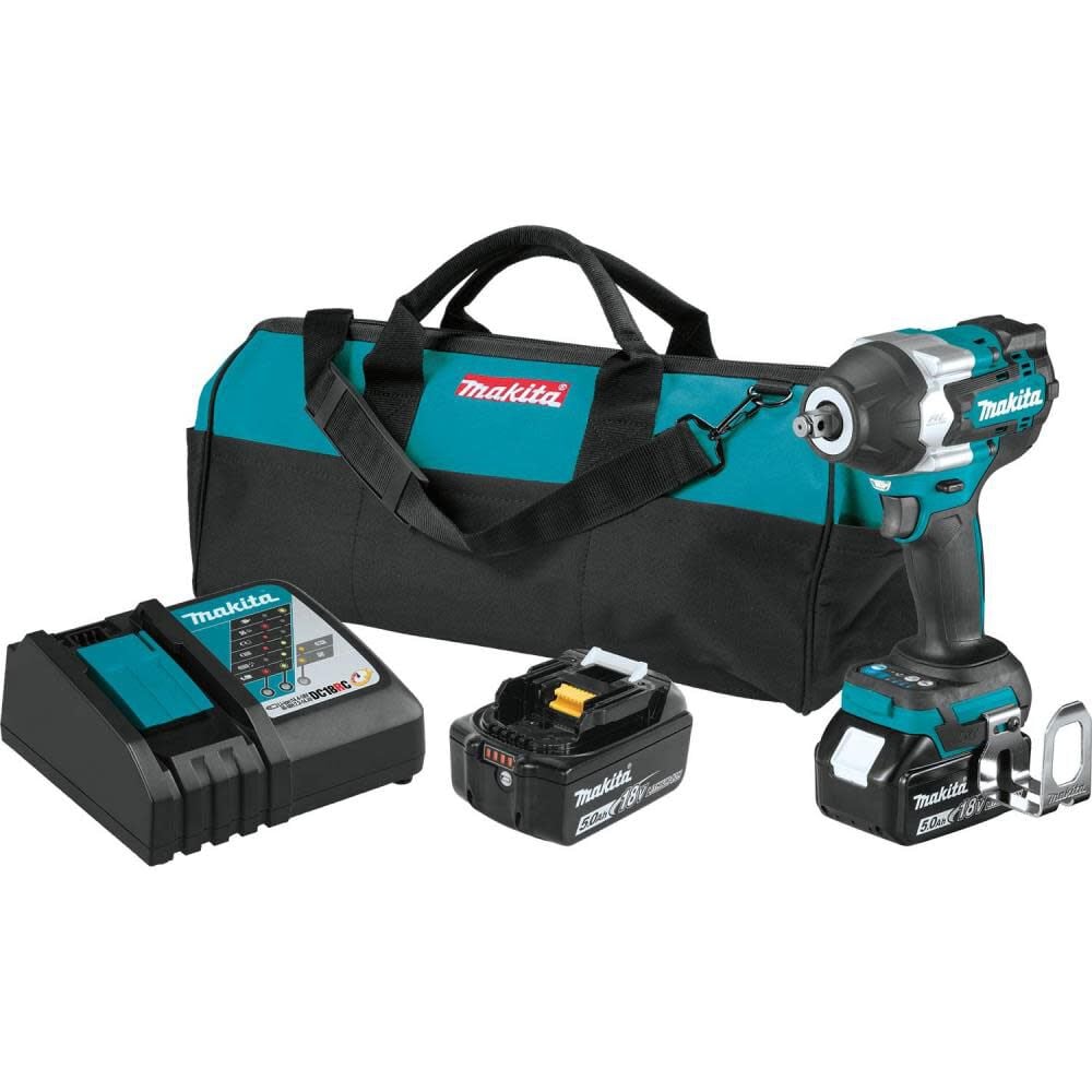 Makita 18V LXT 1/2in Sq Drive Impact Wrench Kit with Friction Ring Anvil – XWT17T