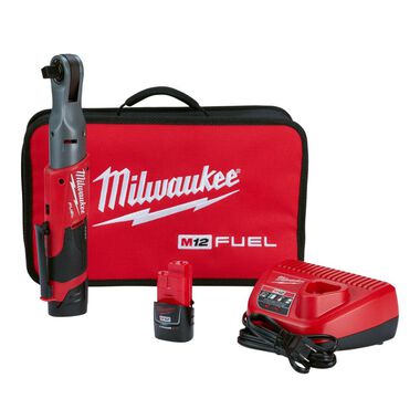 Milwaukee M12 FUEL 1/2 in. Ratchet 2 Battery Kit