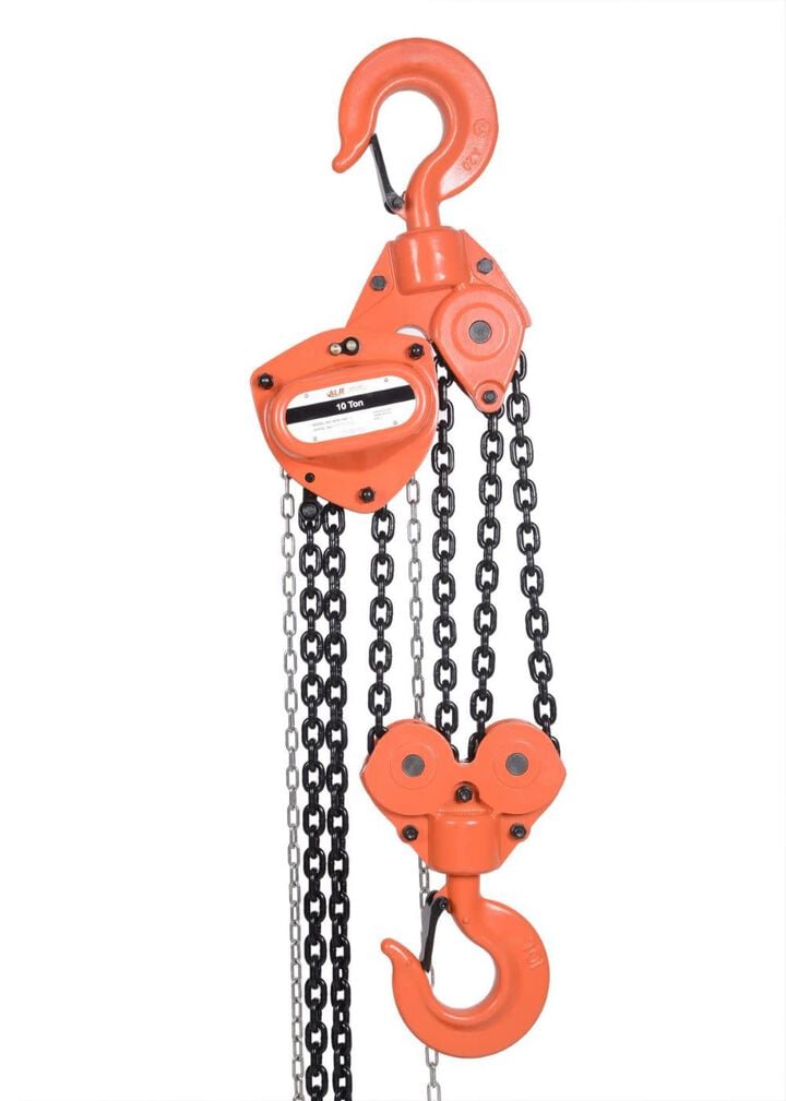 Atlas Lifting and Rigging ACH 10 Ton Chain Hoist 30 Ft. Lift with Overload Protection