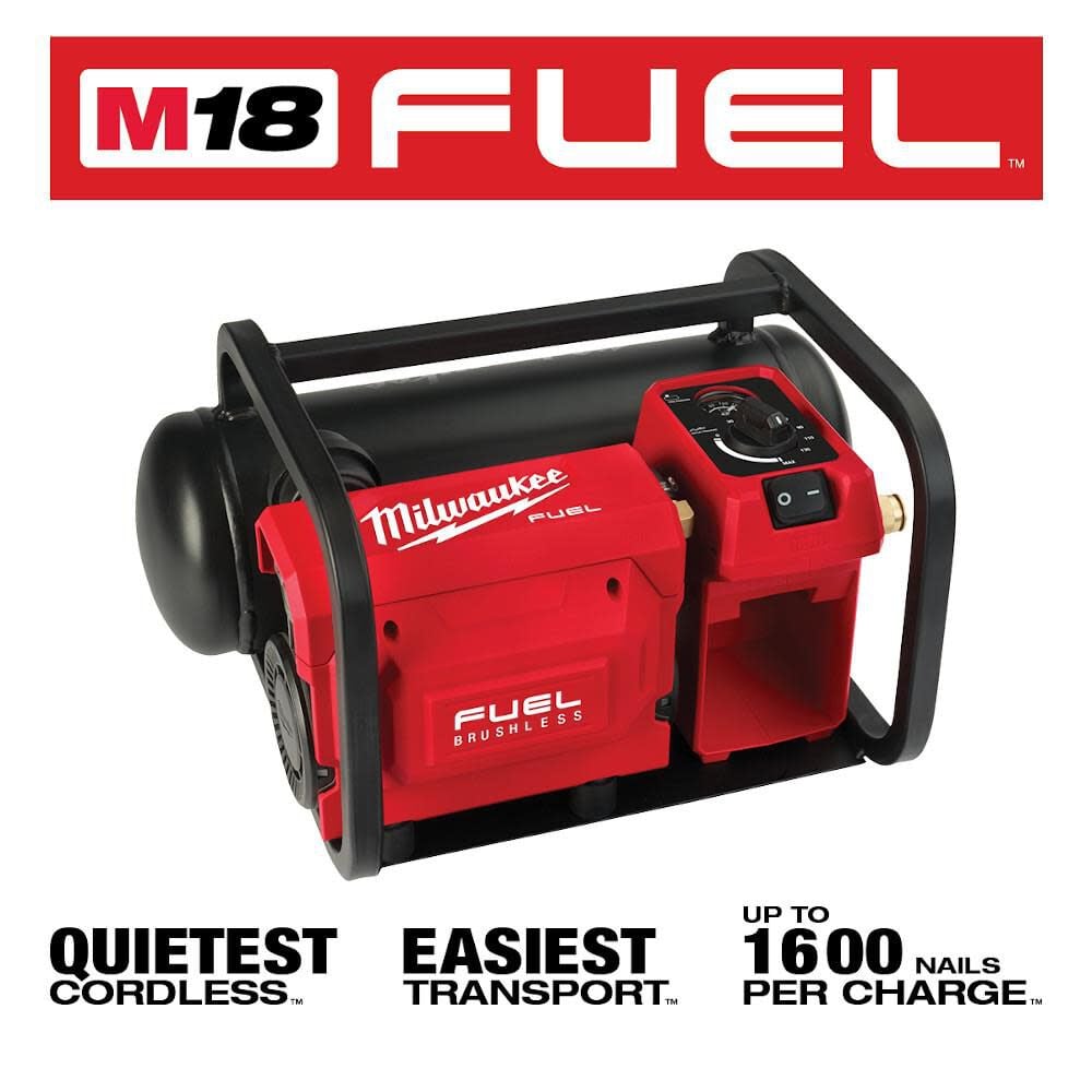 Milwaukee M18 Fuel Air Compressor 2 Gallon (Bare Tool) Refurbished - Picture 2 of 8