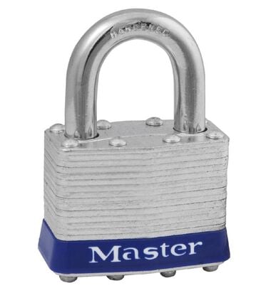 Master Lock 1-3/4 in (44mm) Wide Laminated Steel Pin Tumbler Padlock Universal Pin - 1UP